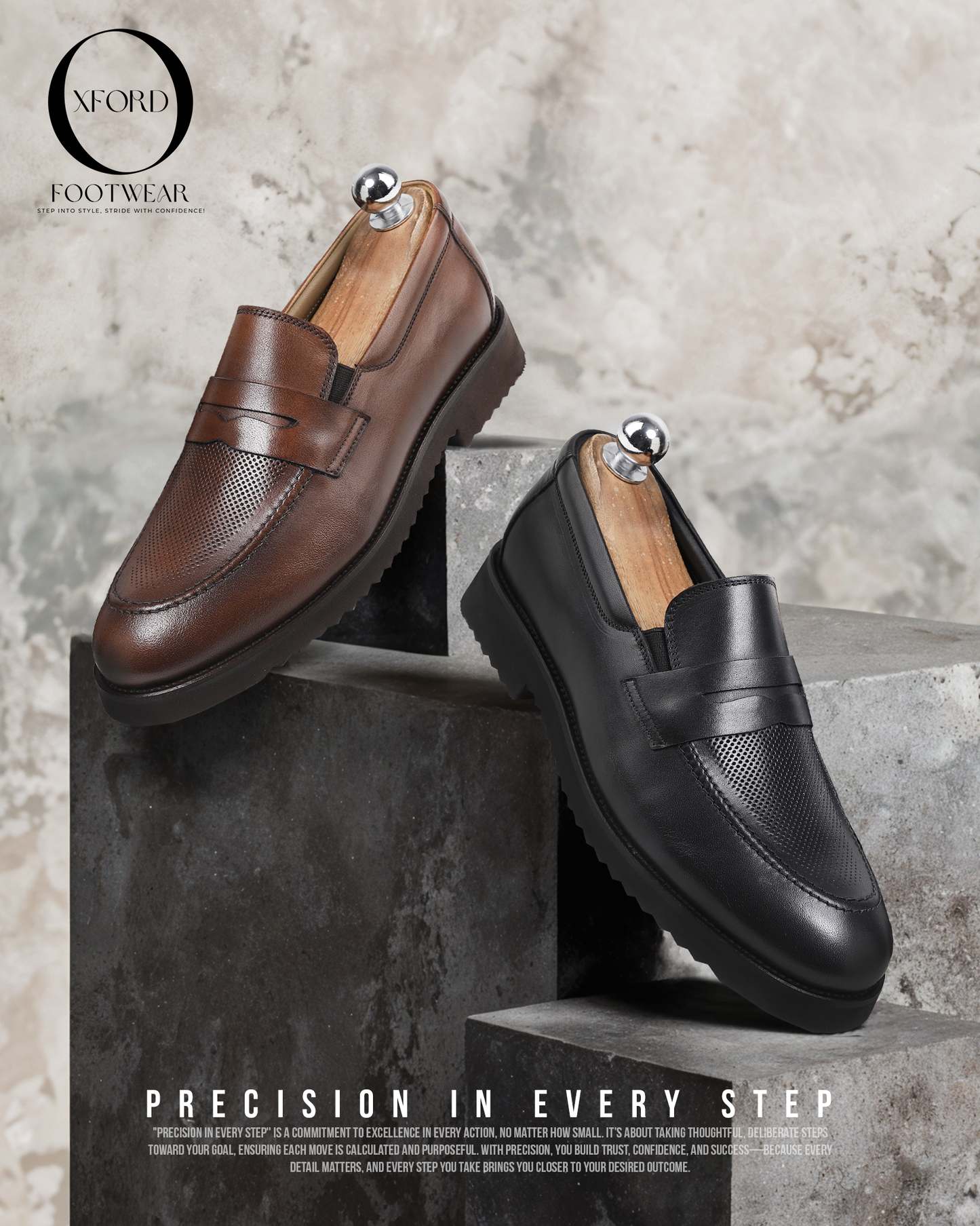 Loafer Black with Strap poked